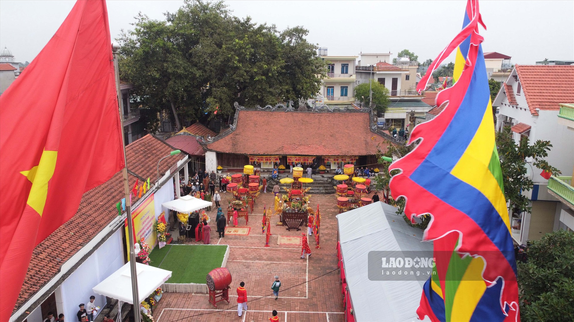 Đình Hưng Học được xây dựng cuối thế kỷ 18, tại khu 3, phường Nam Hòa, TX Quảng Yên, tỉnh Quảng Ninh. Ảnh: Đoàn Hưng