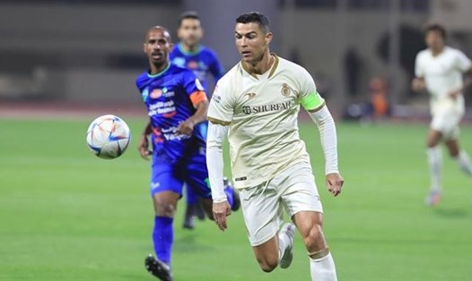 Cristiano Ronaldo đã chính thức ghi bàn thắng đầu tiên trong sự nghiệp tại Saudi Arabia. Ảnh: A Bola