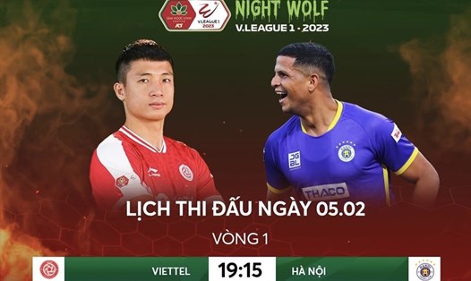 Câu lạc bộ Viettel đối đầu Hà Nội ở vòng 1 V.League 2023. Ảnh: FPT