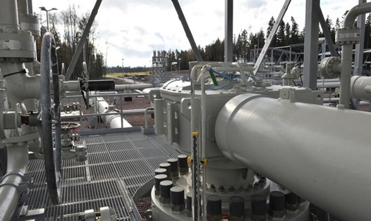 Thiết bị của đường ống Nord Stream ở vịnh Portovaya, gần thị trấn Vyborg, tây bắc nước Nga ngày 8.10.2012. Ảnh: Xinhua