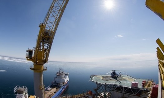 Khoan dầu ở dự án Sakhalin-1 của Nga. Ảnh: Rosneft