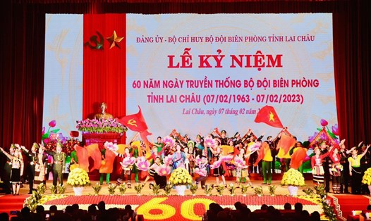 Bộ đội Biên phòng tỉnh Lai Châu Kỷ niệm 60 năm Ngày truyền thống. Ảnh: Đinh Lan