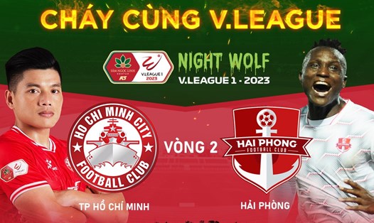 TPHCM tiếp đón Hải Phòng tại vòng 2 Night Wolf V.League 2023. Ảnh: FPT Play