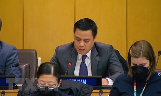 Đại sứ Đặng Hoàng Giang, Trưởng Phái đoàn Đại diện Việt Nam tại Liên Hợp Quốc. Ảnh: TTXVN