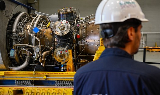 Tuabin đường ống dẫn khí Nord Stream ở một nhà máy của Siemens tại Muelheim an der Ruhr, tây Đức, ngày 3.8.2022. Ảnh: AFP