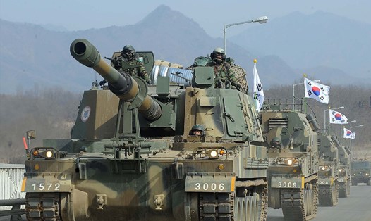 Pháo tự hành K9 Thunder. Ảnh: Bộ Quốc phòng Hàn Quốc