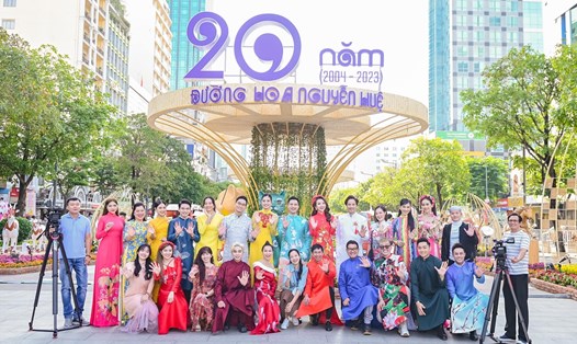 Đường hoa Nguyễn Huệ năm 2023. Ảnh: Nghệ sĩ cung cấp.