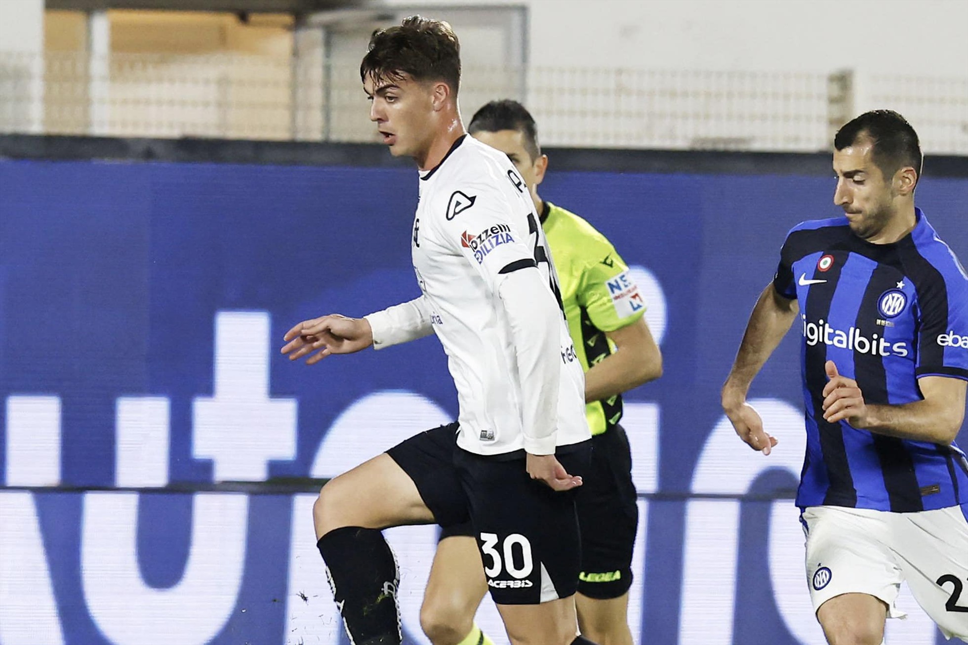 Daniel Maldini ghi bàn giúp đội nhà thắng Inter Milan. Ảnh: CLB Spezia