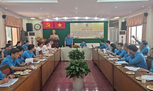 Quang cảnh hội nghị góp ý kiến cho dự thảo Điều lệ công đoàn Việt Nam (sửa đổi lần 2). Ảnh: Nam Dương