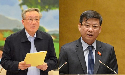 Chánh án Nguyễn Hòa Bình (trái) và Viện trưởng Lê Minh Trí. Ảnh: QH