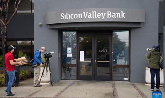 Ngân hàng Silicon Valley đóng cửa vào ngày 10.3.2023. Ảnh: Xinhua