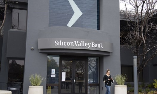 Trụ sở của ngân hàng Silicon Valley (SVB) tại Santa Clara, California, Mỹ. Ảnh: Xinhua