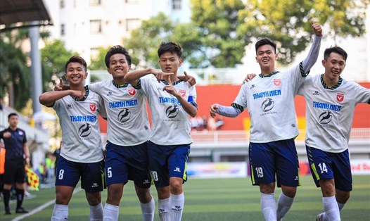 Đại học Văn Lang giành vé vào tứ kết giải bóng đá Thanh Niên Sinh viên Việt Nam 2023. Ảnh: Tây Nguyên