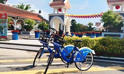 Đà Nẵng lắp đặt khoảng 600 xe đạp công cộng để phục vụ nhu cầu đi lại cho người dân và du khách. Ảnh: Nguyễn Linh