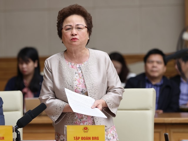 Chủ tịch HĐQT Tập đoàn BRG Nguyễn Thị Nga đề nghị tập trung hơn cho nhóm khách du lịch hạng sang. Ảnh: VGP
