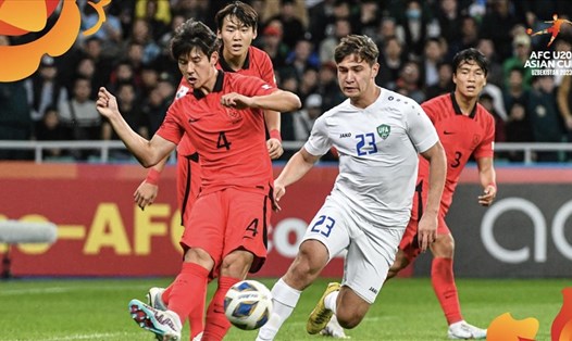 U20 Uzbekistan đánh bại U20 Hàn Quốc với tỉ số 3-1 trên loạt sút luân lưu ở trận bán kết giải U20 Châu Á 2023. Ảnh: AFC