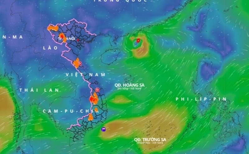 Bão/ áp thấp nhiệt đới khả năng hoạt động từ cuối tháng 6 năm nay. Ảnh minh họa: Hệ thống giám sát thiên tai Việt Nam