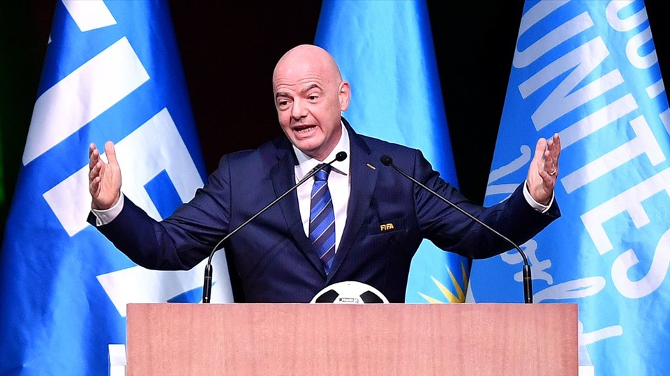 Gianni Infantino cam kết mang về doanh thu kỷ lục cho FIFA sau khi tái đắc cử vị trí chủ tịch.  Ảnh: FIFA