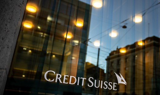 Logo của ngân hàng Credit Suisse. Ảnh: AFP