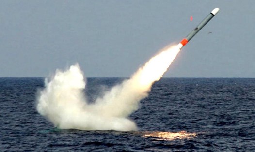 Hình ảnh mẫu tên lửa hành trình tầm xa Tomahawk do Mỹ sản xuất. Ảnh: Viện Hải Quân Mỹ