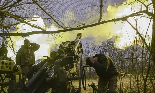 Quân nhân Ukraina gần Bakhmut, miền đông Ukraina ngày 17.3. Ảnh: AFP