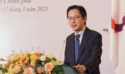 Thứ trưởng Ngoại giao Đỗ Hùng Việt phát biểu. Ảnh: TTXVN