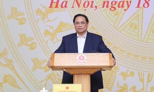 Thủ tướng Phạm Minh Chính phát biểu kết luận. Ảnh: VGP/Nhật Bắc