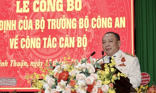 Đại tá Lê Quang Nhân vừa được bổ nhiệm giữ chức vụ Giám đốc Công an tỉnh Bình Thuận. Ảnh: Bích Thuận
