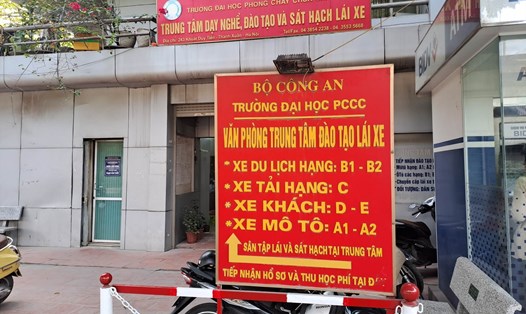 Trung tâm Đào tạo & Sát hạch lái xe, Đại học PCCC chỉ có địa chỉ duy nhất tại 243 Khuất Duy Tiến, quận Thanh Xuân, Hà Nội. Ảnh: Minh Hạnh