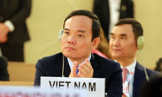 Phó Thủ tướng Trần Lưu Quang dự khai mạc phiên họp cấp cao khóa 52 của Hội đồng Nhân quyền tại Geneva, ngày 27.2.2023. Ảnh: VGP