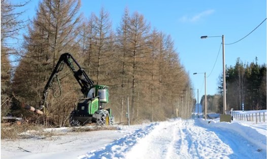 Phần Lan xây dựng hàng rào biên giới ở Imatra. Ảnh: Biên phòng Phần Lan
