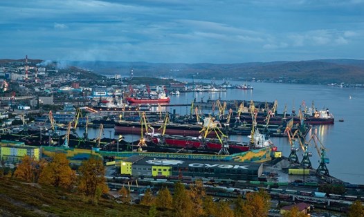 Quang cảnh ở thành phố cảng Murmansk, Nga. Ảnh: Xinhua