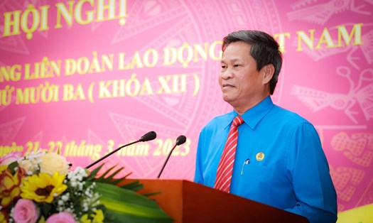 Ông Huỳnh Thanh Xuân được bầu giữ chức Phó Chủ tịch Tổng Liên đoàn Lao động Việt Nam. Ảnh: Hải Nguyễn