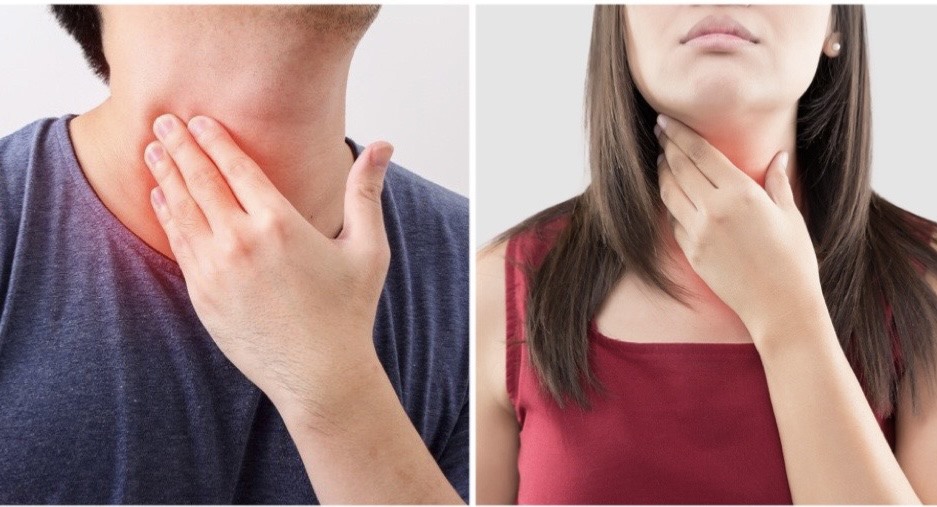 Bệnh lý tuyến giáp ngày càng gia tăng, vì vậy hãy chú tâm nếu quan sát thấy sự thay đổi hình thể ở cổ. Ảnh ghép: An An.