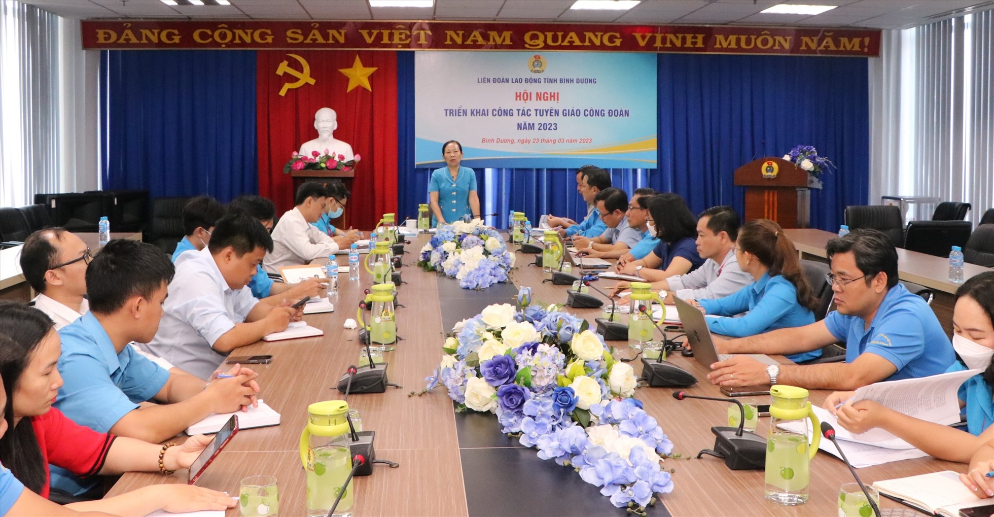 Bình Dương triển khai công tác Tuyên giáo Công đoàn năm 2023. Ảnh: Đình Trọng