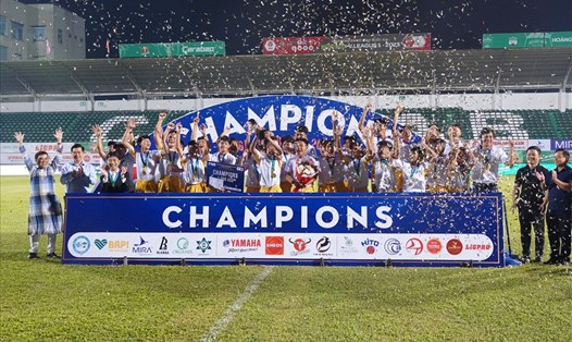 U13 học viện Juventus Việt Nam vô địch festival bóng đá trẻ Việt - Nhật diễn ra tại Gia Lai. Ảnh: Nguyễn Đăng