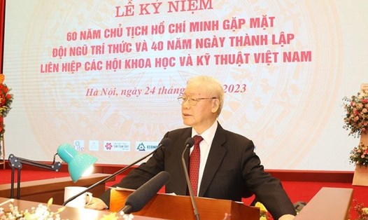 Tổng Bí thư Nguyễn Phú Trọng phát biểu tại Hội nghị. Ảnh: Trí Dũng/TTXVN