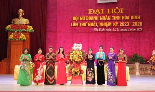 Ngày 24.3, Hội nữ doanh nhân tỉnh Hòa Bình đã tổ chức Đại hội khóa I, nhiệm kỳ 2023-2028. Ảnh: Minh Nguyễn.