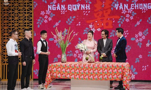 Vợ chồng nghệ sĩ Ngân Quỳnh - Văn Chung tham gia chương trình "Khách sạn 5 sao". Ảnh: VTV