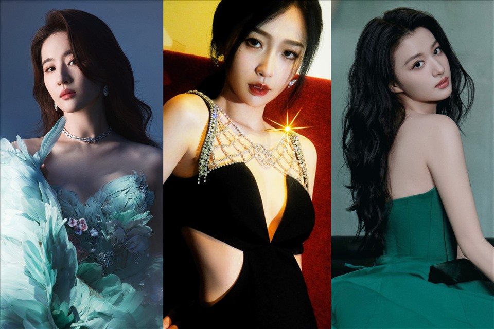 Lưu Diệc Phi và dàn sao Hoa ngữ tung tạo hình cho Đêm hội Weibo. Ảnh: Xinhua