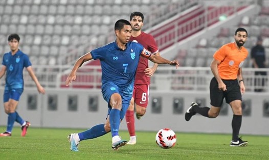 U23 Thái Lan giành chiến thắng 1-0 trước U23 Qatar. Ảnh: LĐBĐ Thái Lan