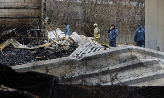 Một khu chợ ở Donetsk sau khi bị bắn phá, ngày 12.12.2022. Ảnh: Xinhua