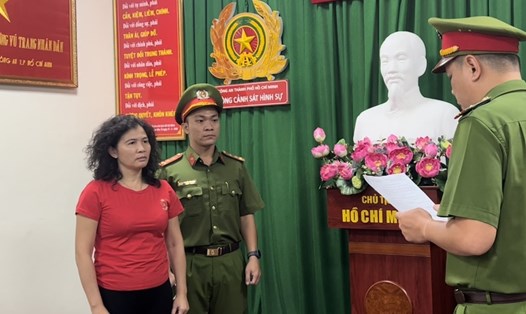 Cơ quan Cảnh sát điều tra Công an TP Hồ Chí Minh đã ra quyết định khởi tố bị can, thi hành lệnh bắt tạm giam đối với bà Đặng Thị Hàn Ni. Ảnh: Công an cung cấp