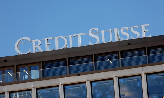 Ngân hàng Credit Suisse ở Geneva, Thụy Sĩ, ngày 15.3.2023. Ảnh: Xinhua
