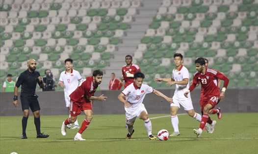 U23 Việt Nam gặp U23 Kyrgyzstan ở lượt trận phân hạng tại Doha Cup 2023. Ảnh: VFF