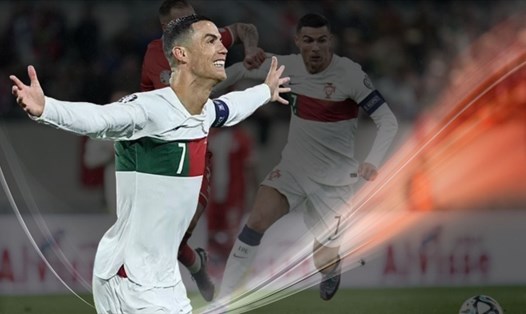 Cristiano Ronaldo có trận đấu thứ 198 và bàn thắng thứ 122 cho đội tuyển Bồ Đào Nha. Đồ họa: Lê Vinh