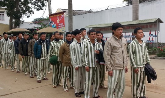 Phạm nhân tại Trại giam Tân Kỳ (Nghệ An) Bộ Công an. Ảnh: Việt Dũng