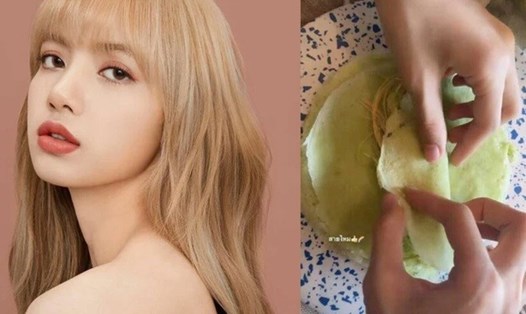 Lisa Blackpink chia sẻ món kẹo bông Thái Lan. Ảnh: Chụp màn hình.