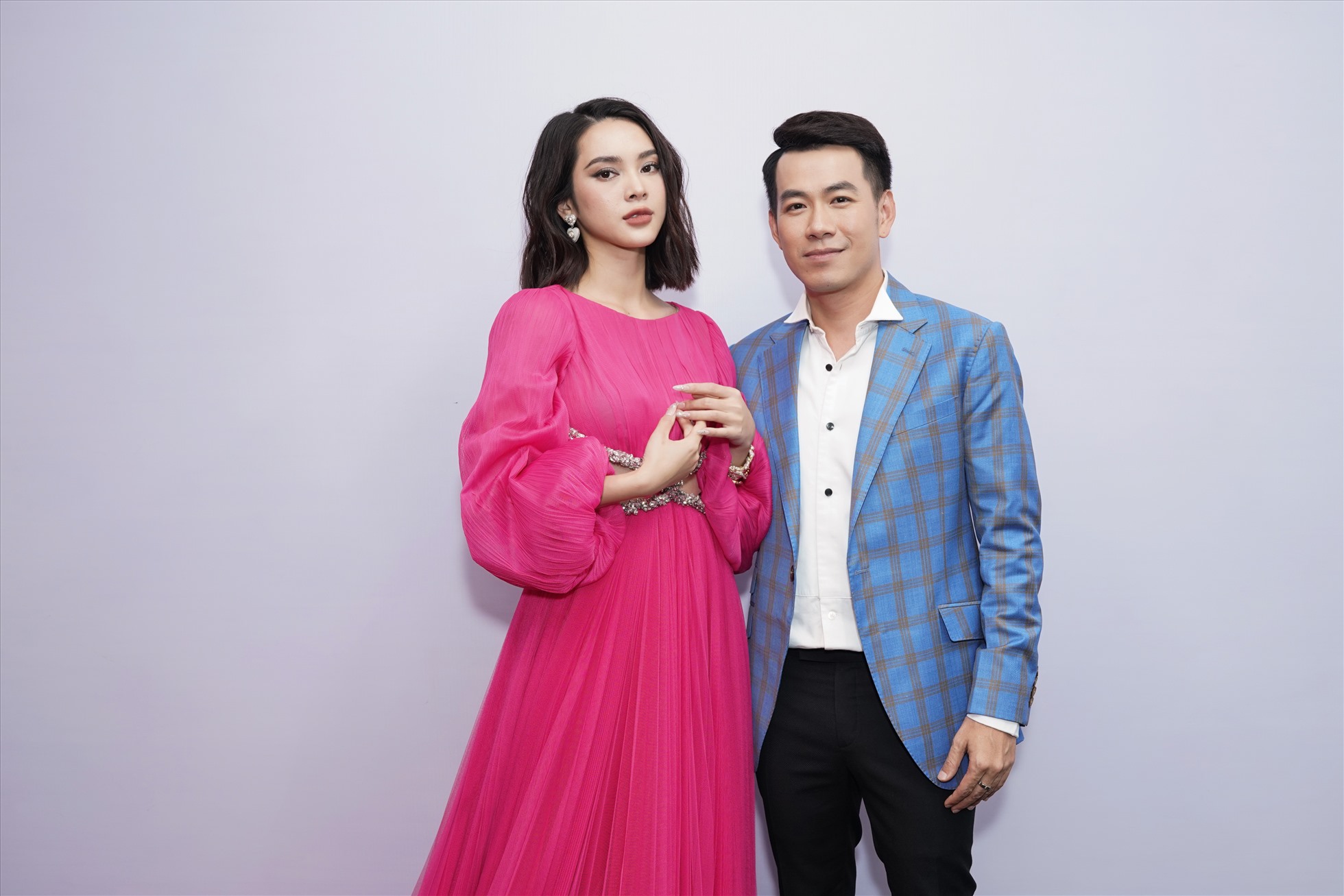 Hồ Trung Dũng huấn luyện cho Quỳnh Lương ở "Trời sinh một cặp". Ảnh: Nghệ sĩ cung cấp