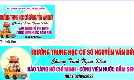 Chương trình ngoại khóa được thông báo trên trang web của trường THCS Nguyễn Văn Bứa. Ảnh: Chụp màn hình